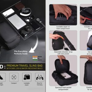 Nomad Premium travel sling bag with Side lock